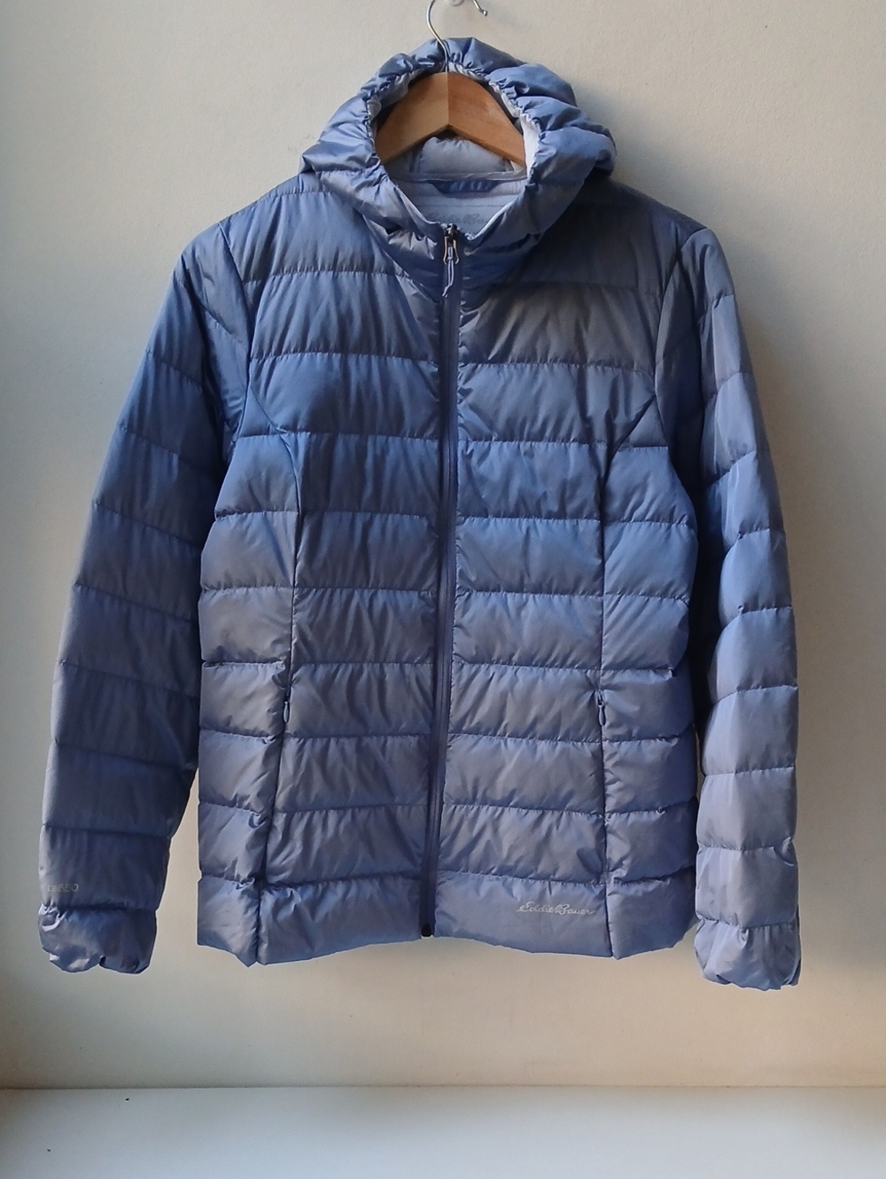 Eddie Bauer 650 Down Hoodie Jacket Blue Women's Medium